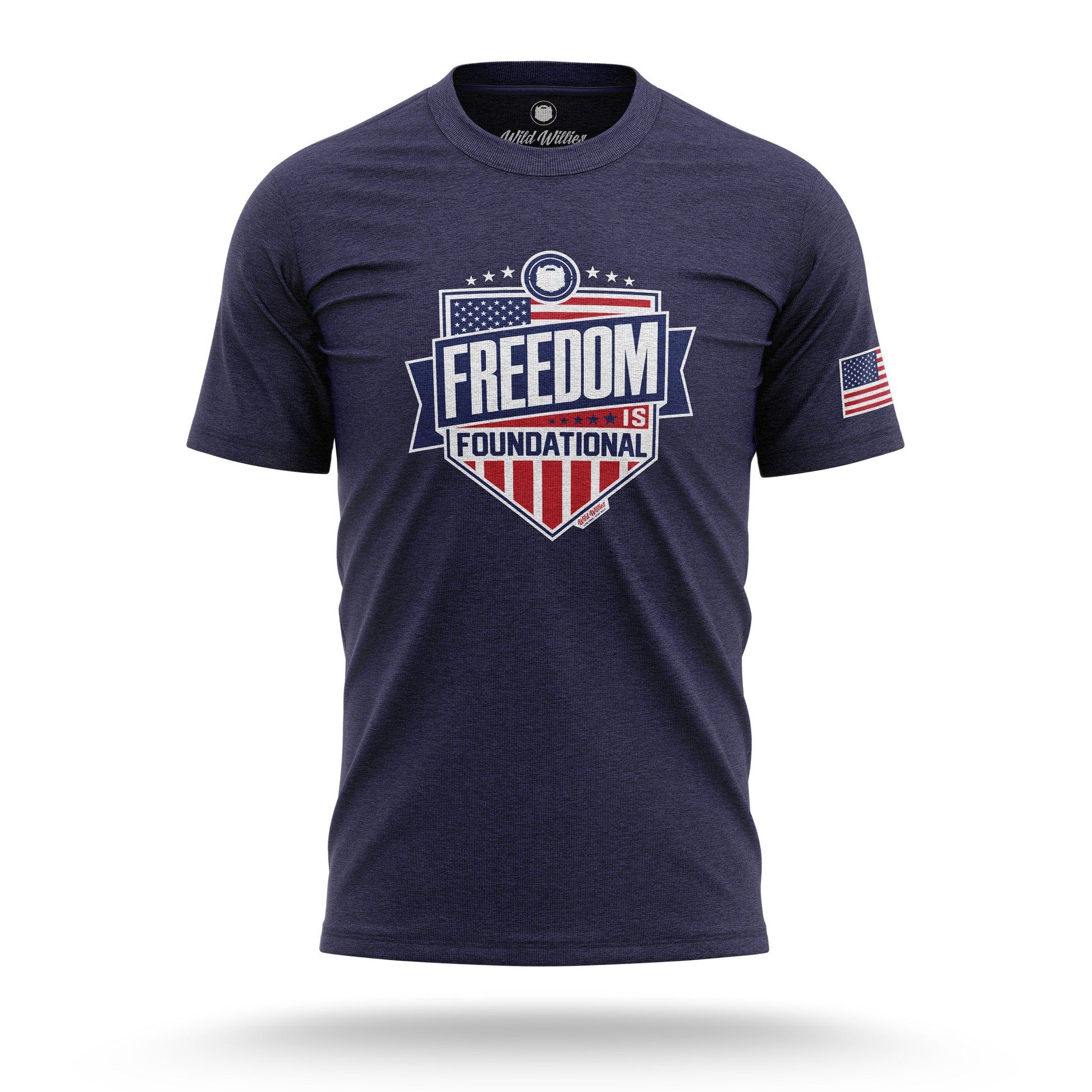 Freedom is Foundational - T-Shirt T-Shirt Wild-Willies S Navy 