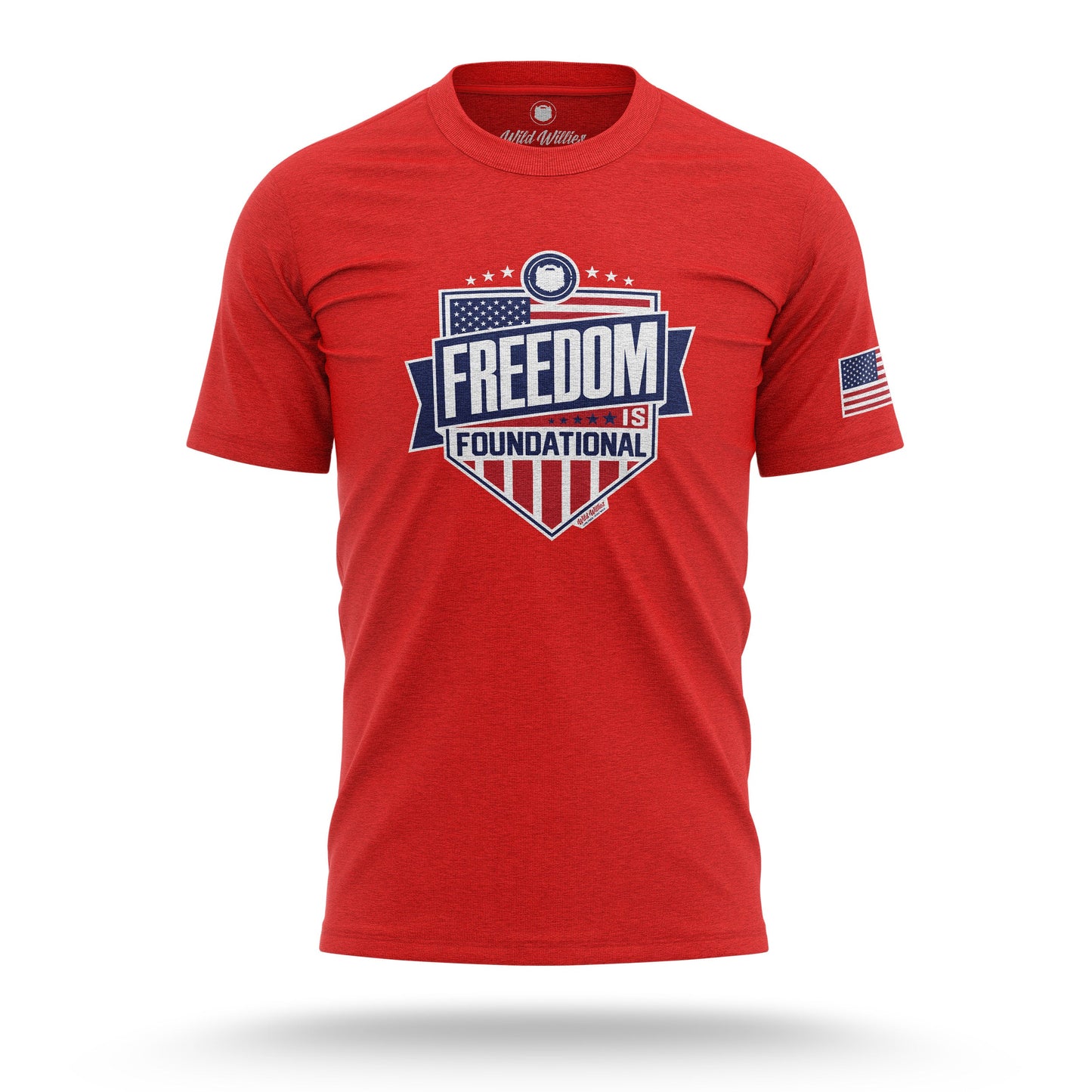 Freedom is Foundational - T-Shirt T-Shirt Wild-Willies S Red 