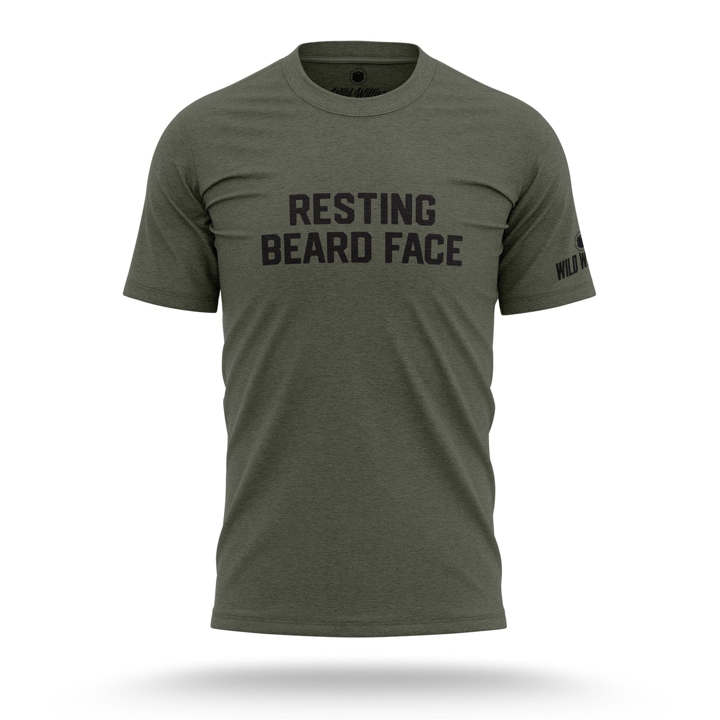 Resting Beard Face - T-Shirt T-Shirt Wild-Willies S Stone Gray 